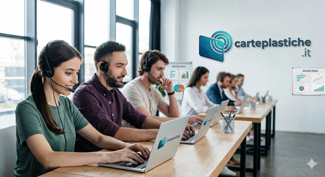 Team commerciale al lavoro in ufficio