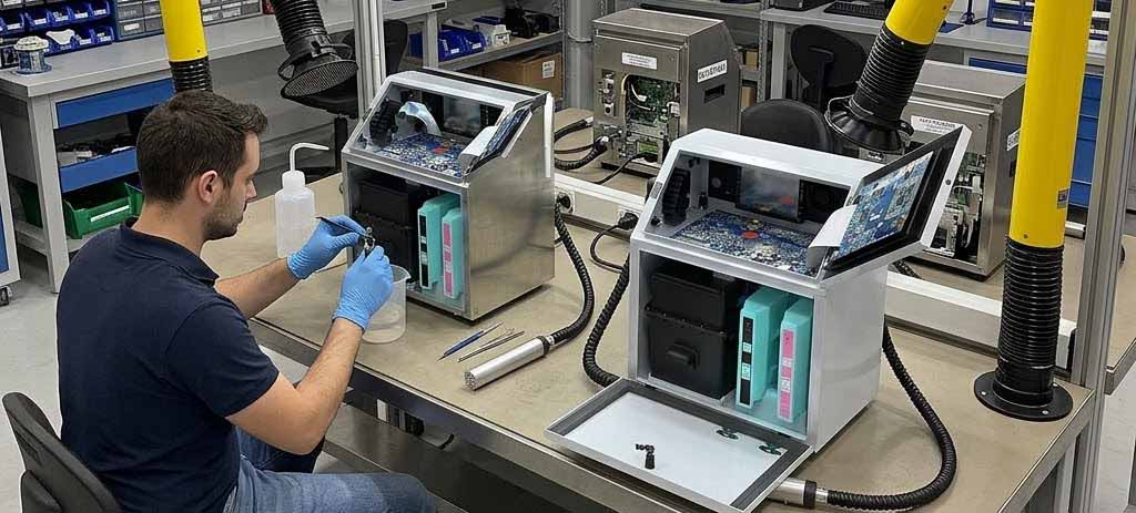 Operatori in magazzino che preparano spedizioni