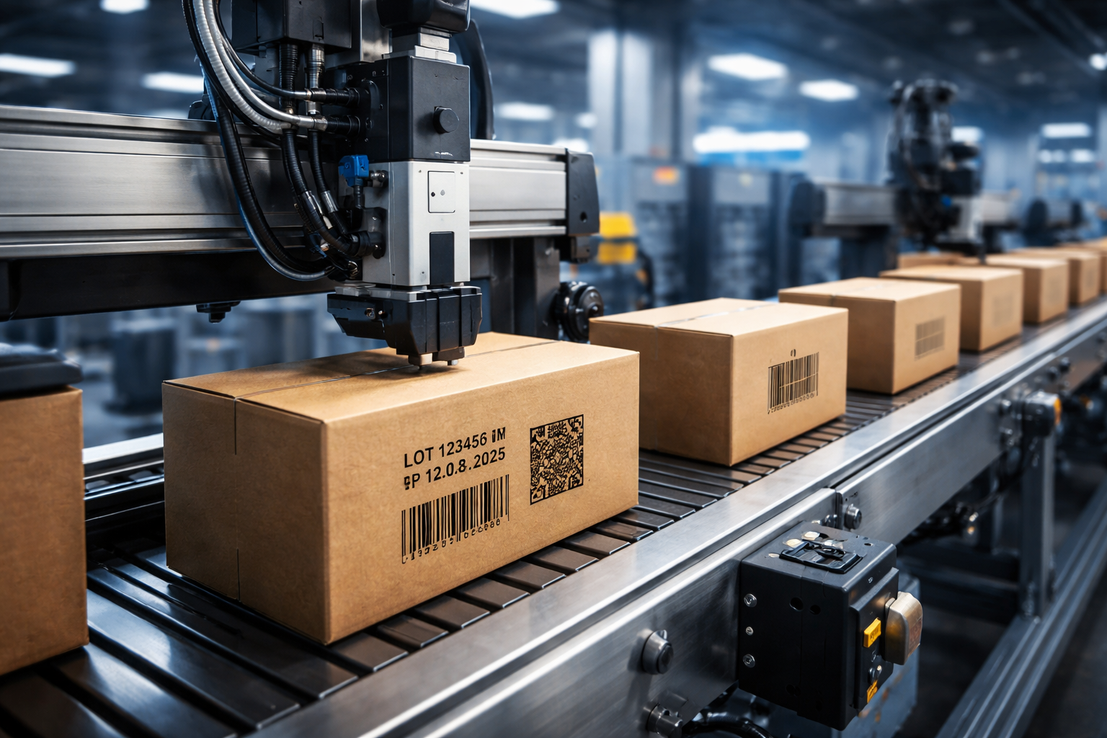 Stampanti inkjet industriali su linea