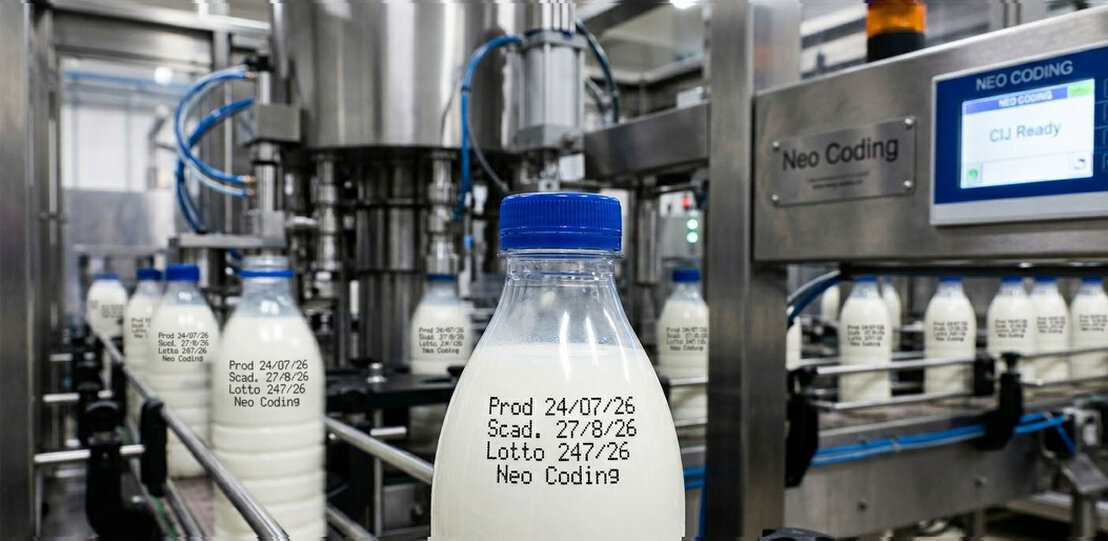 Stampante inkjet continua a carattere piccolo su linea di produzione