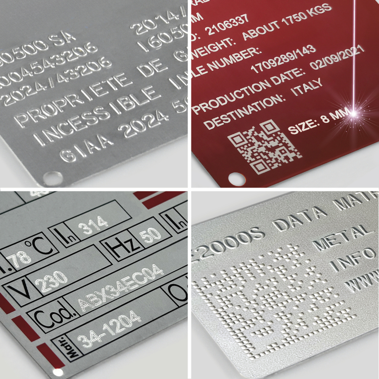 Targhette identificative incise con laser